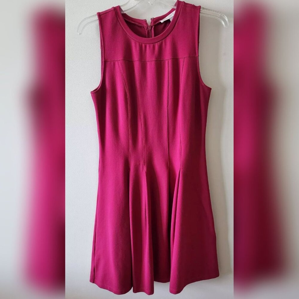 LOFT Tank Dress Womens Size 4 Pink Rayon Blend Sleeveless Round Neck